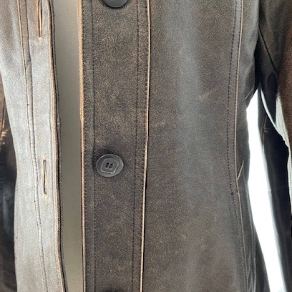 American Eagle Distressed Leather Jacket - image 6